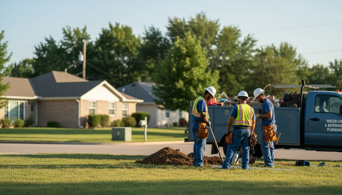Residential water line and bathroom plumbing service in Fullerton, NE